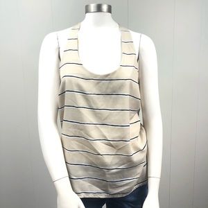 Light Strappy Cream & White Tank Size Large
